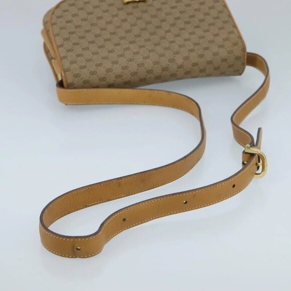 GUCCI Micro GG Supreme Shoulder Bag PVC Beige Gold 001 406 1780 Auth 100267 - Picture 8 of 16